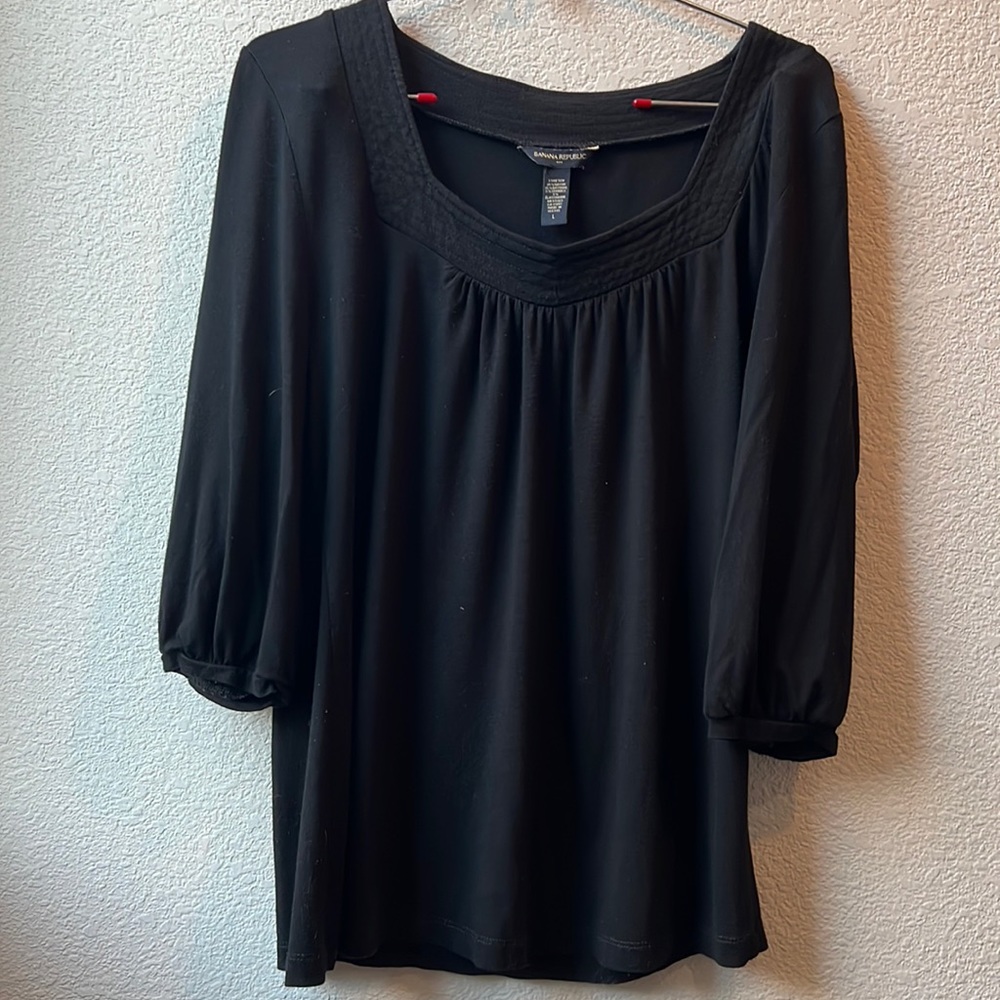 Black Banana Republic Rayon and Spandex top.